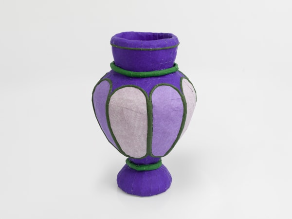 Blue with Sections in Lavender and Grey