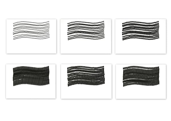Vera MOLNAR, Structures sinusoïdales, 1984