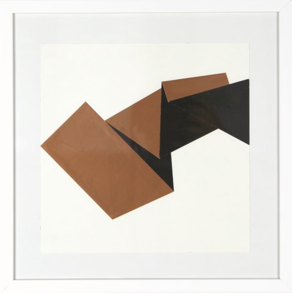 Bande pliée B, 2018 Collage sur papier 23 x 23 cm