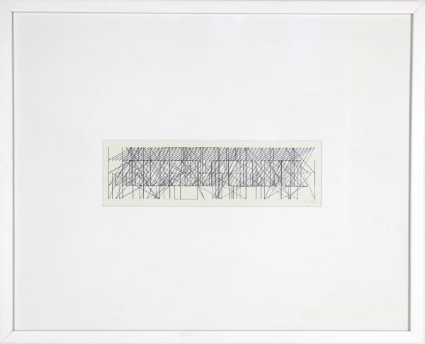 Tablottin 327 - Hommage à Sébastien Bottin, 1979 Computer plotter drawing on paper 40 x 50 cm 15 3/4 x 19 3/4 in