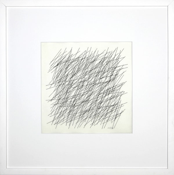 Segments et leur croisement A, 1971 dessin ordinateur au plotter 36 x 30 cm