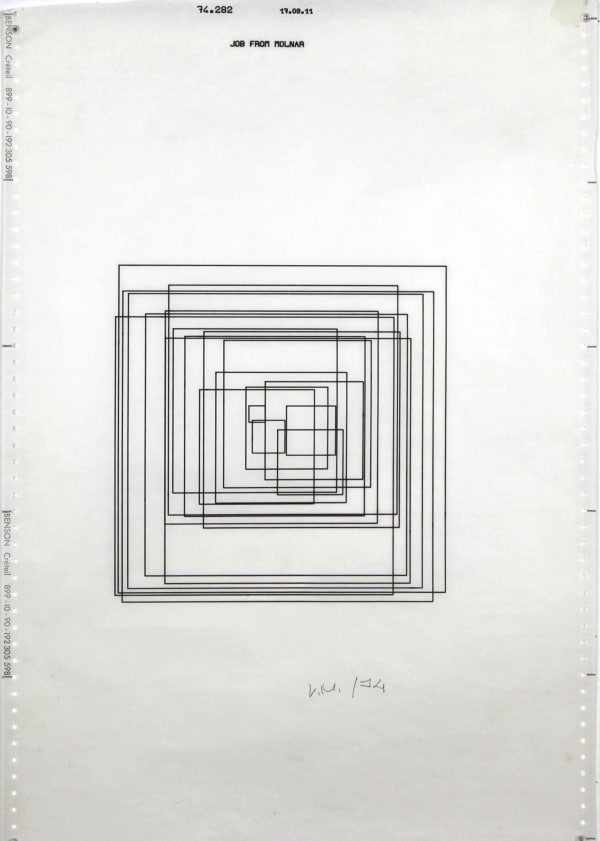 Vera MOLNAR, Java de 24 carrés (74.282.17.09.11), 1974