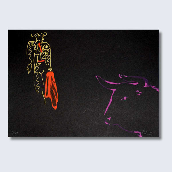 Claude VIALLAT, Tauromachie noire, 2008