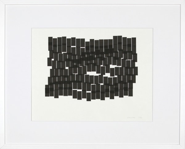 Structure horizontale, 1984 Dessin ordinateur au plotter Dessin : 29.5 x 42 cm Cadre : 40 x 50 cm