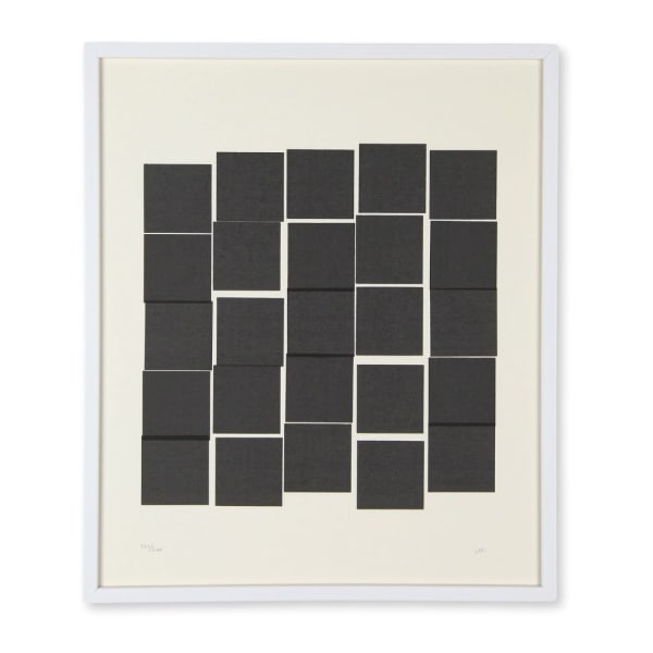 Vera MOLNAR, 25 carrés noirs, 2000