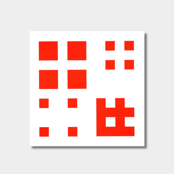 Aurelie NEMOURS, Carré d’angle orangé IV, 1991