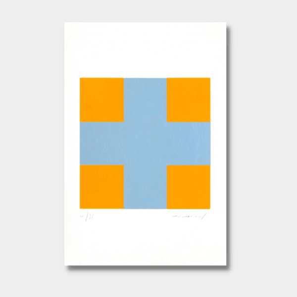 Aurelie NEMOURS, Une croix pour quatre carrés, 1993