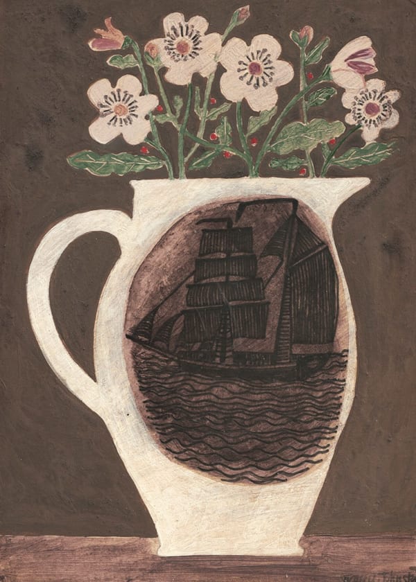 Tracey Johnston, Nautical Vessel with Geraniums (131)