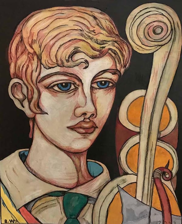 Adrian Wiszniewski RSA, Musician with Bow
