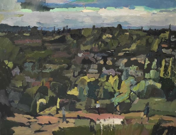 Catharine Davison RSW, Summer, View of Edinburgh from Blackford Hill