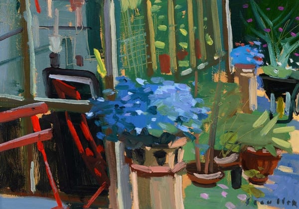 Glen Scouller RSW RGI, Chimney Pots at the Greenhouse