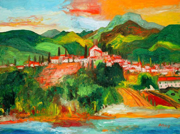 John Bellany (1942-2013) , Hill Town of Correlia , 2004