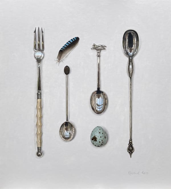 Rachel Ross, Silverware with Running Fox and Feather