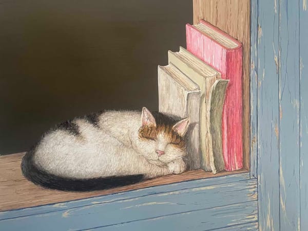 Saul Robertson RSW RGI, Dreaming Cat