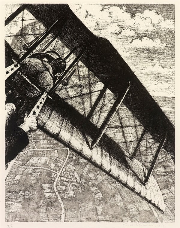 C.R.W Nevinson (1889-1946), Banking at 4000 ft , 1917