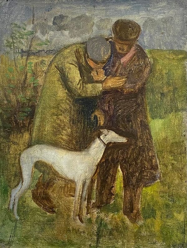 Alberto Morrocco OBE (1917-1998), The Betting School , 1946