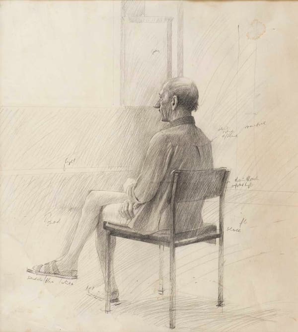 David Evans ARCA RSA RSW (1942-2020), Study of Manina Room