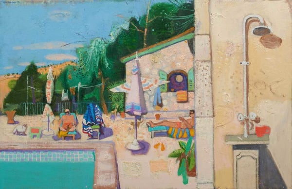Leon Morrocco RSA RGI, Hot Day at the Pool, Roquefort-Les-Pins