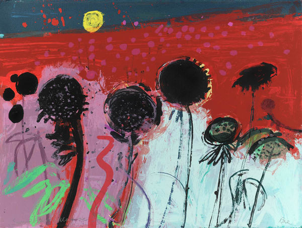 Barbara Rae DBE CBE RA, Sunflowers Alayrac, 2003