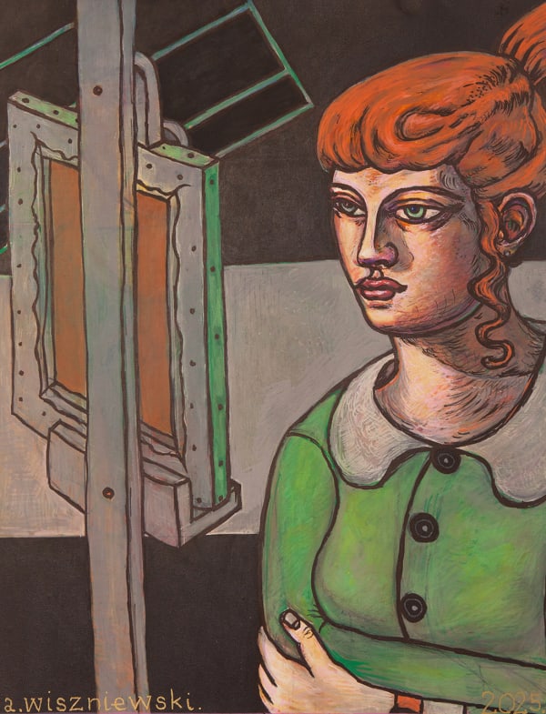 Adrian Wiszniewski RSA, Looking at a Painting