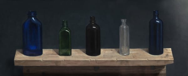 James Fairgrieve RSA RSW, Socially Distant Bottles