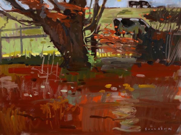 Glen Scouller RSW RGI, Spring, Cattle at Dusk