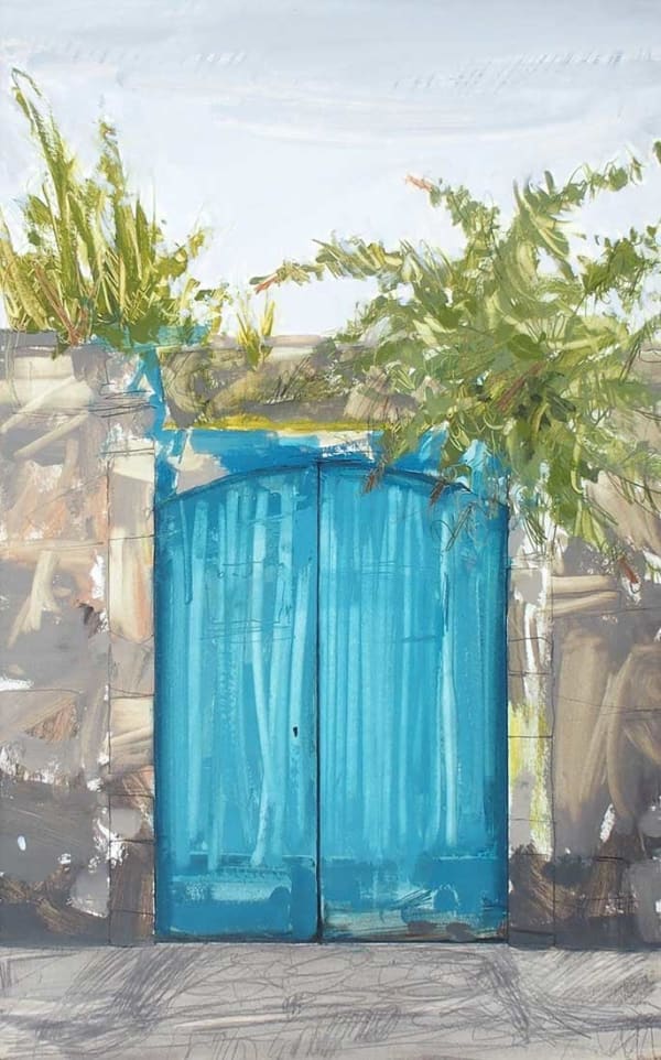 Anna King, Blue Door and Buddleia