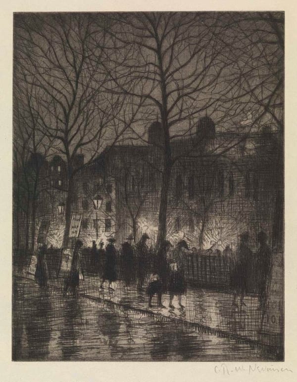 C.R.W Nevinson (1889-1946), Leicester Square , 1926-27