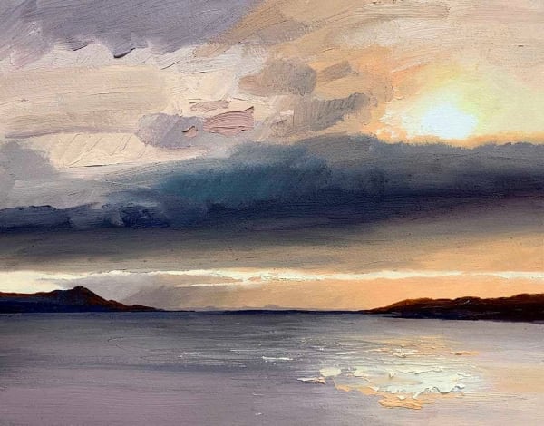 Chris Bushe RSW, Study for On the Evening Ferry to Islay