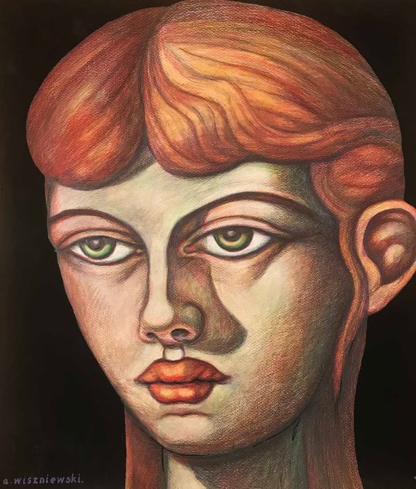 Adrian Wiszniewski RSA, Head of a Girl