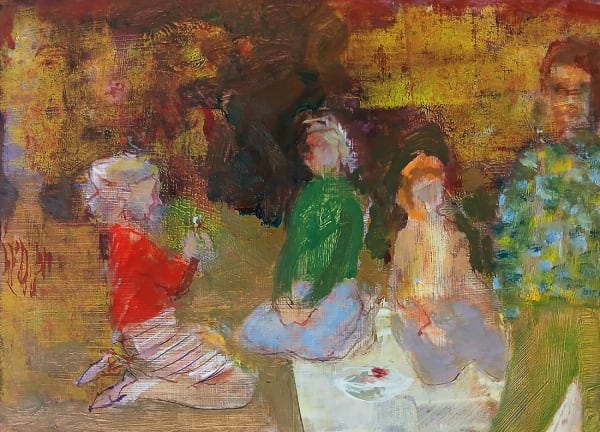 Olivia Irvine, Four Figures with Picnic (157)