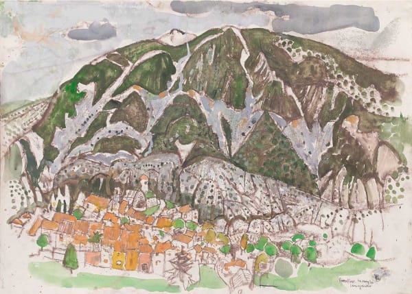 Leon Morrocco RSA RGI, Eroded Hills behind Gréolières