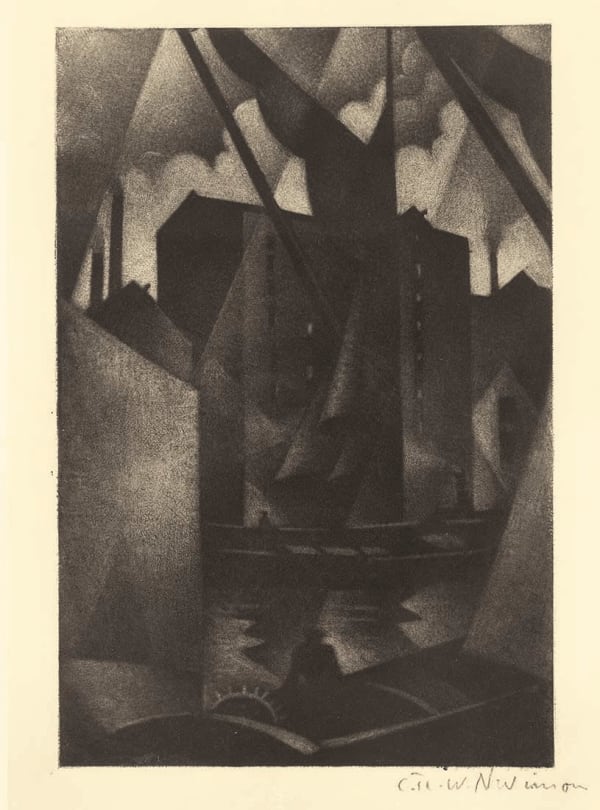 C.R.W Nevinson (1889-1946), Southwark, Limehouse , 1918