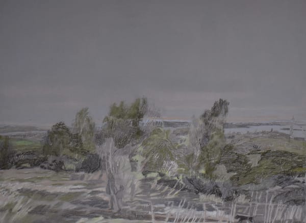 Catharine Davison RSW, Paths Taken (Edinburgh from the Braid Hills)