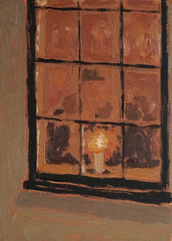 Caroline Ann Mordue, Montrose Window, Lit Candle