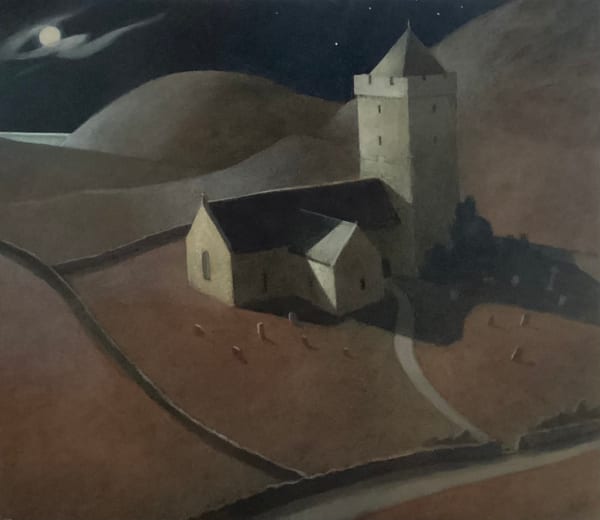 Neil MacDonald PAI RGI RSW, Moon Shadows, St Clemet's, Rodel
