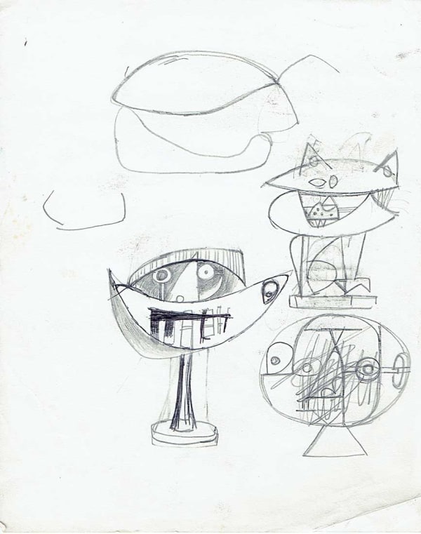 Alberto Morrocco OBE (1917-1998), Drawing for a Sculpture