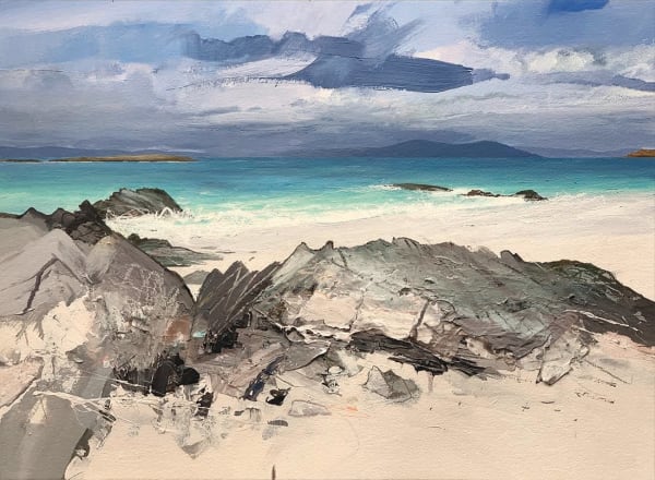 Chris Bushe RSW, Pale Sands and Grey Rocks, Traigh Ban, Iona