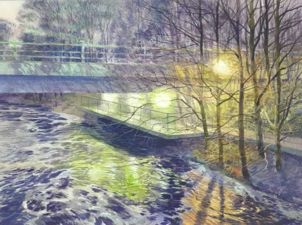 David Forster RSW, Two paths however (Dunkeld)