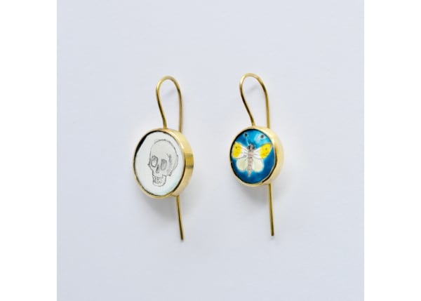 Jutta Klingebiel, Butterfly & Small Skull, 2025