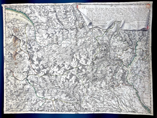 Giuseppe Calegari Carta geografica che raffigura le Alpi dal Lago Maggiore fino alla Savoia, 1743