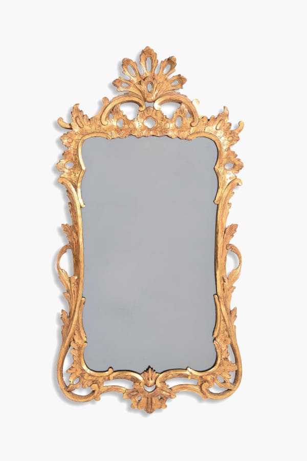 Early George III Chippendale Period Carved Giltwood Mirror, c.1760