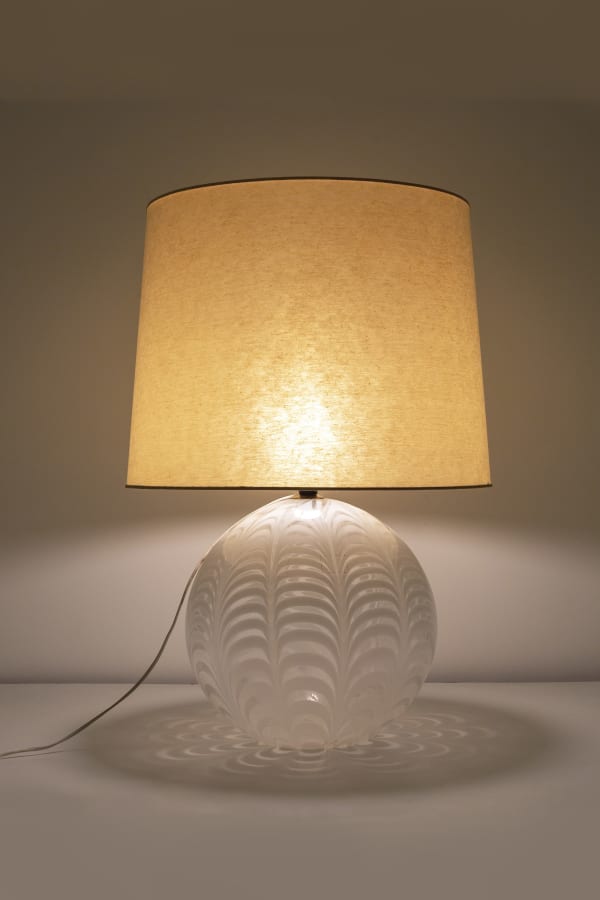 Large 1970's 'Fenicio' Pattern Murano Glass Lamp