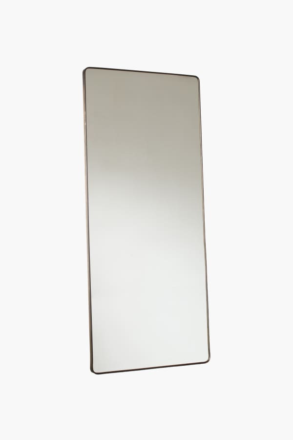 Large Italian Brass Framed Mirror, 1950s