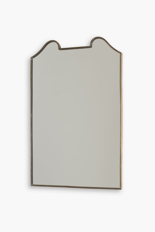 1950s Italian Brass Framed Mirror in the syle of Gio Ponti