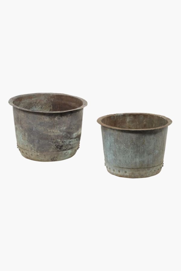 Pair of Verdigris Copper Coppers