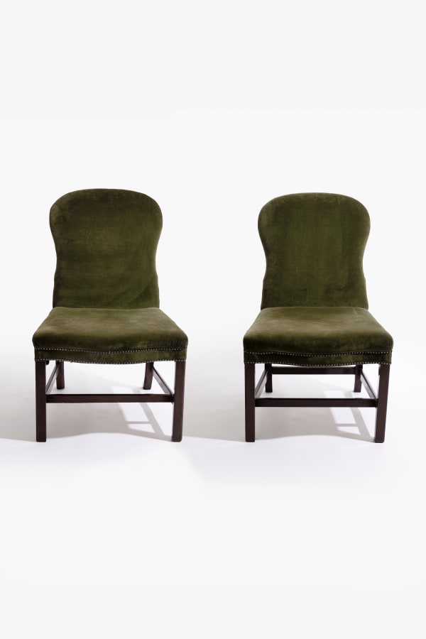 Pair of 18th Century Spoon Back Side Chairs