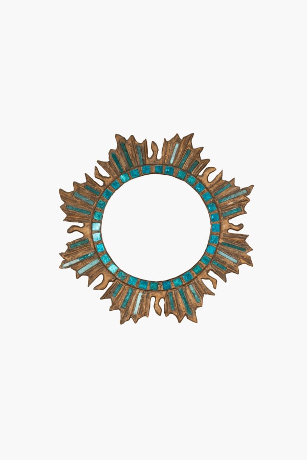1960s Sunburst Mirror in the style of Line Vautrin
