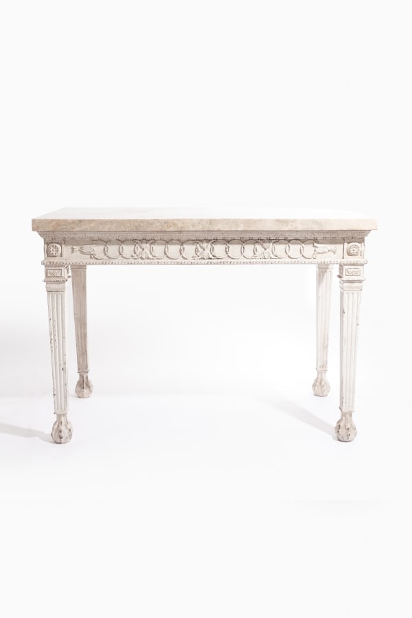 Carved & Painted George II Style Neoclassical Side Table