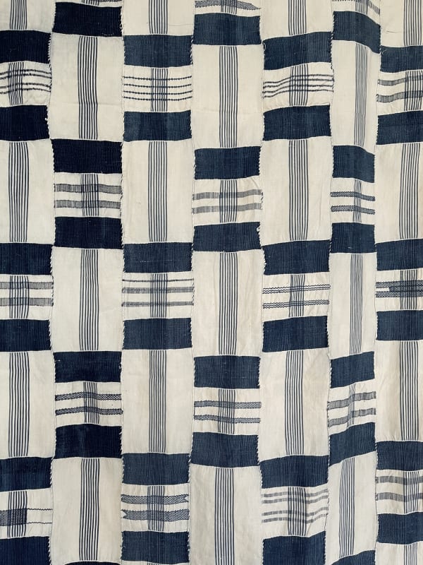 Blue & White Kente Cloth